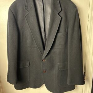 Imperial by Hagger Black Wool Blazer Mens Sport Coat Made in USA